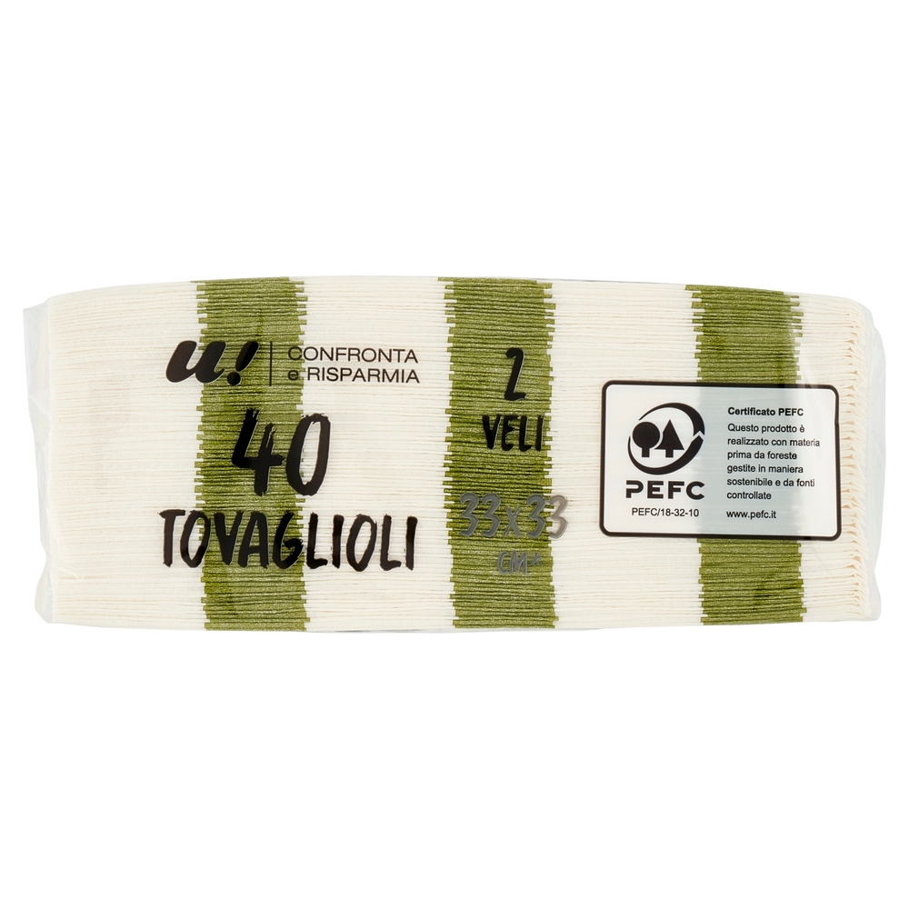 40 Tovaglioli 2 Veli U! Confronta e Risparmia